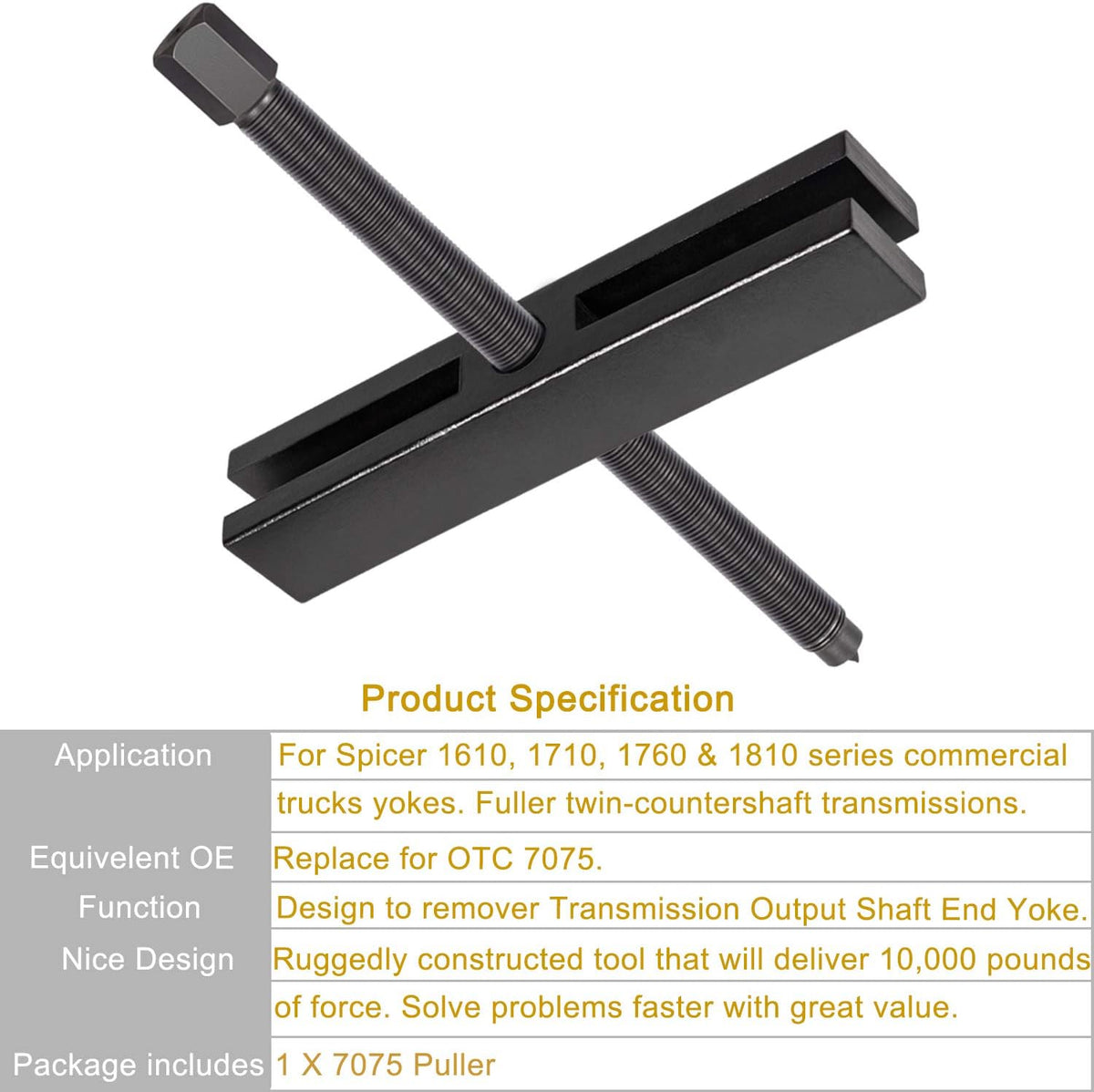 Output Shaft End Yoke Remover S6539