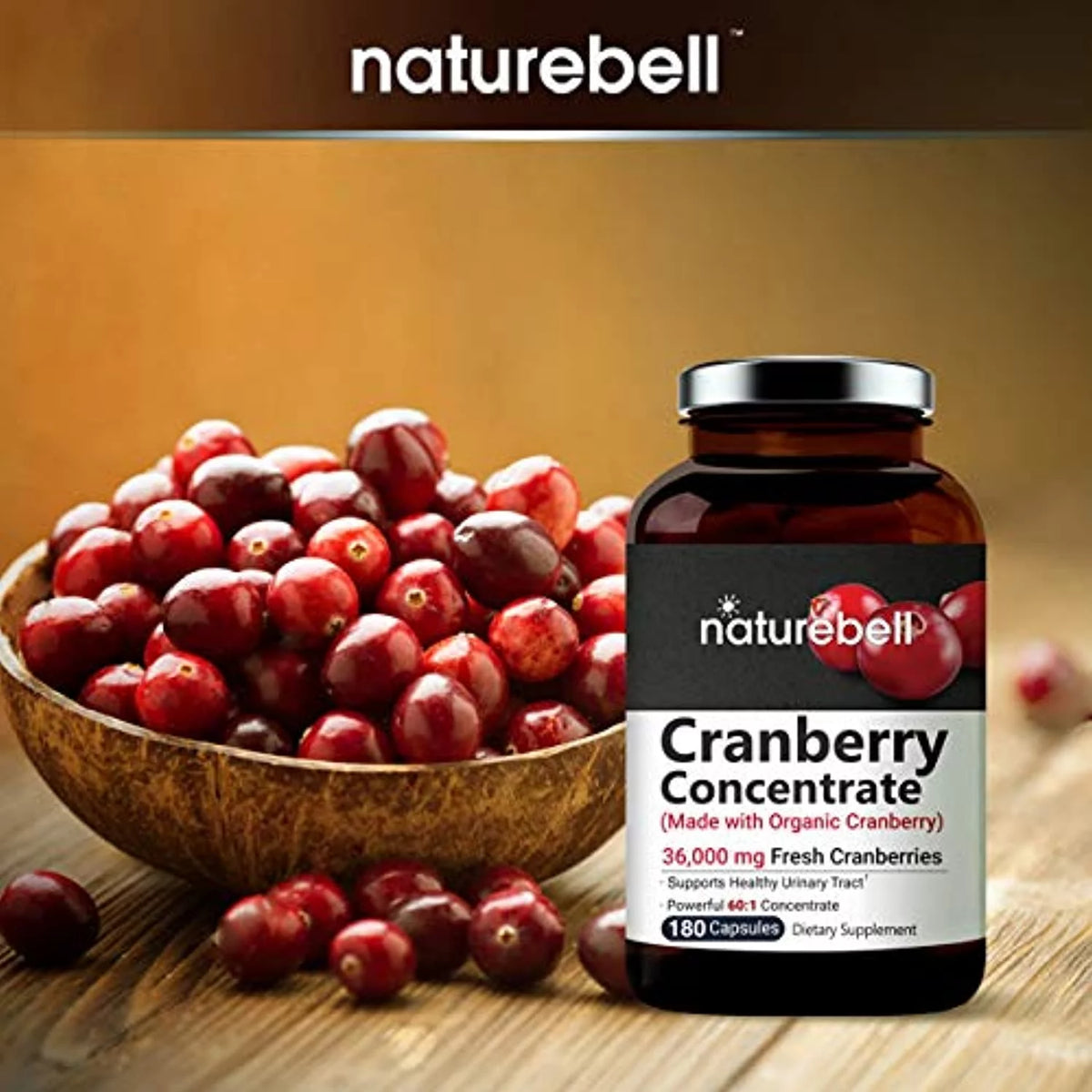 Cranberry Pills 36,000mg with Acerola, 240 Veggie Capsules M321728