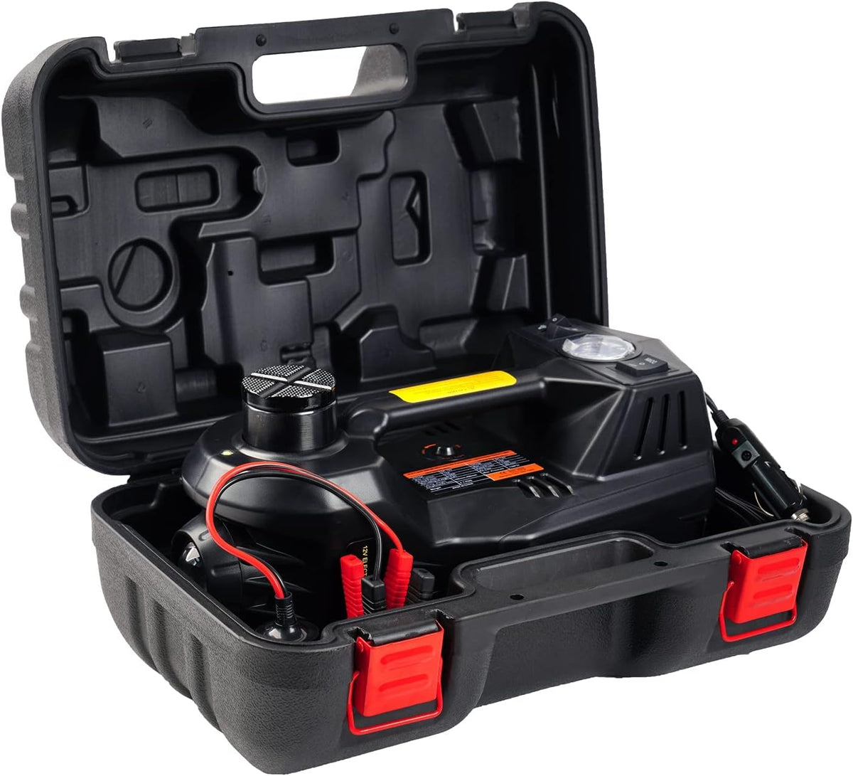 Hydraulic Electric Car Jack Kit 5 tons with Integrated Tire Pump and LED Lights P291249