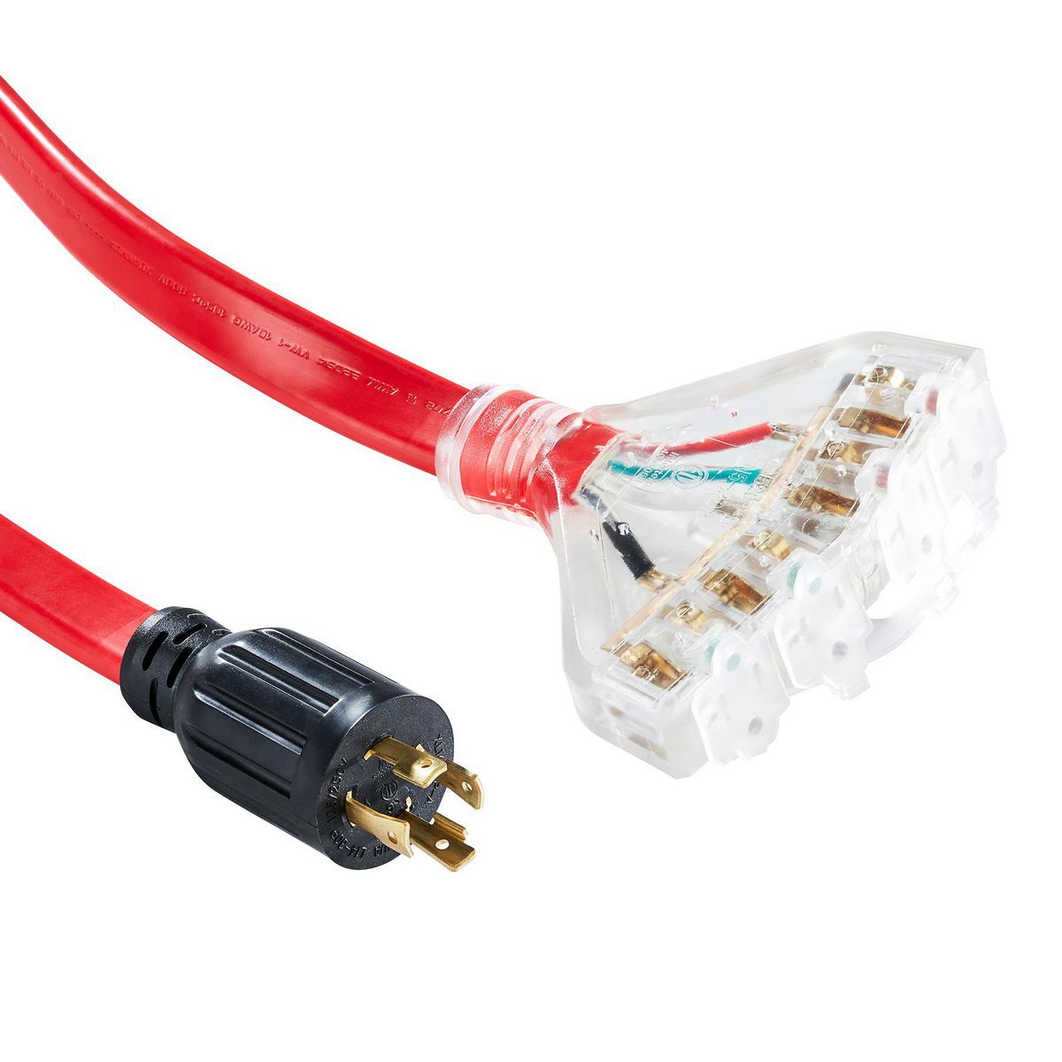25 ft. 30 Amp 125/250V 4-Outlet Generator Extension Cord Y558525