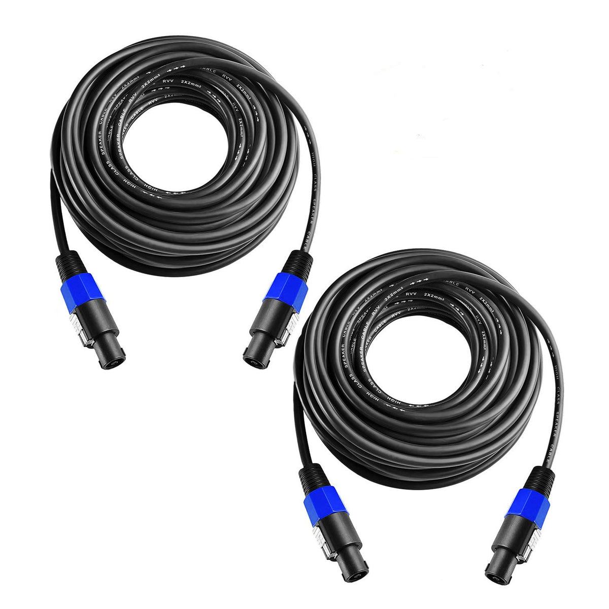 100 Feet Speakon to Speakon Cables Wire Speaker Audio Amplifier Cord 7mm with Twist Lock G550