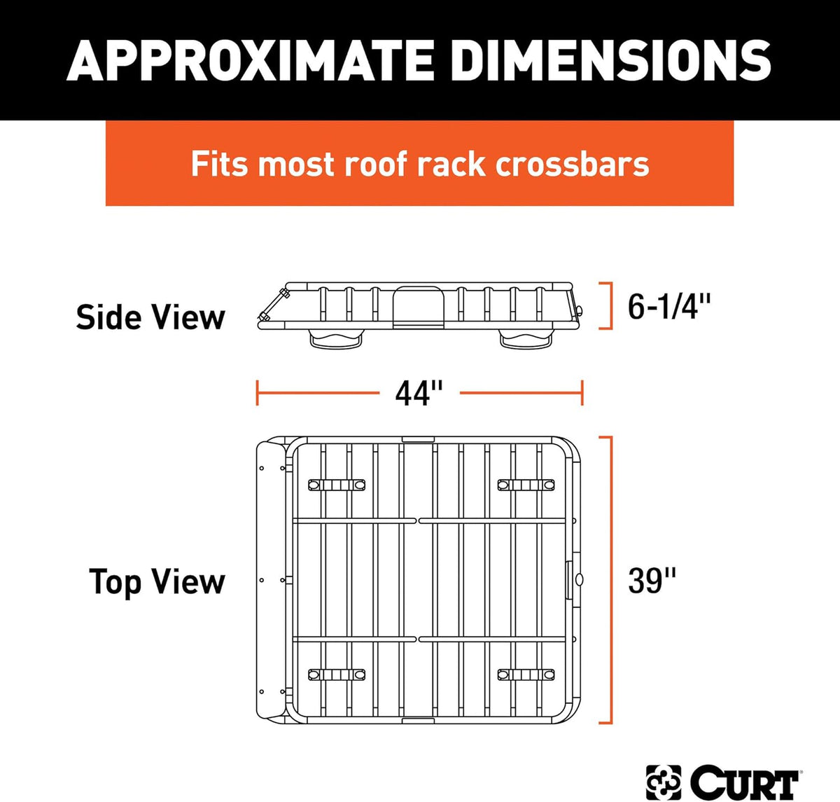 Black Steel Roof Rack Cargo Carrier C674928