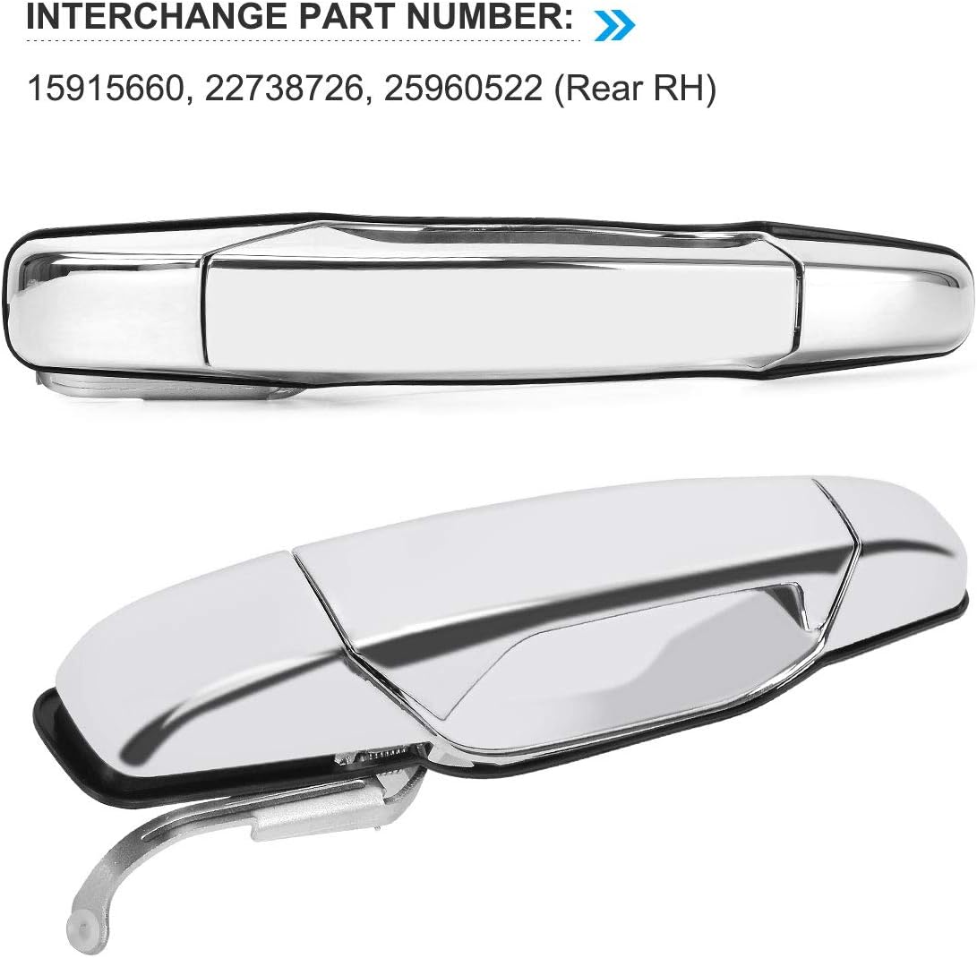 Door Handles 4 PCS Front Rear Driver & Passenger Side D84235