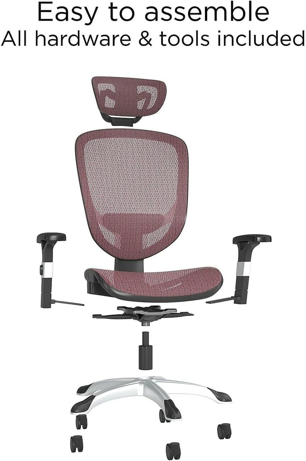 Mesh Computer And Desk Chair, Red Y9704
