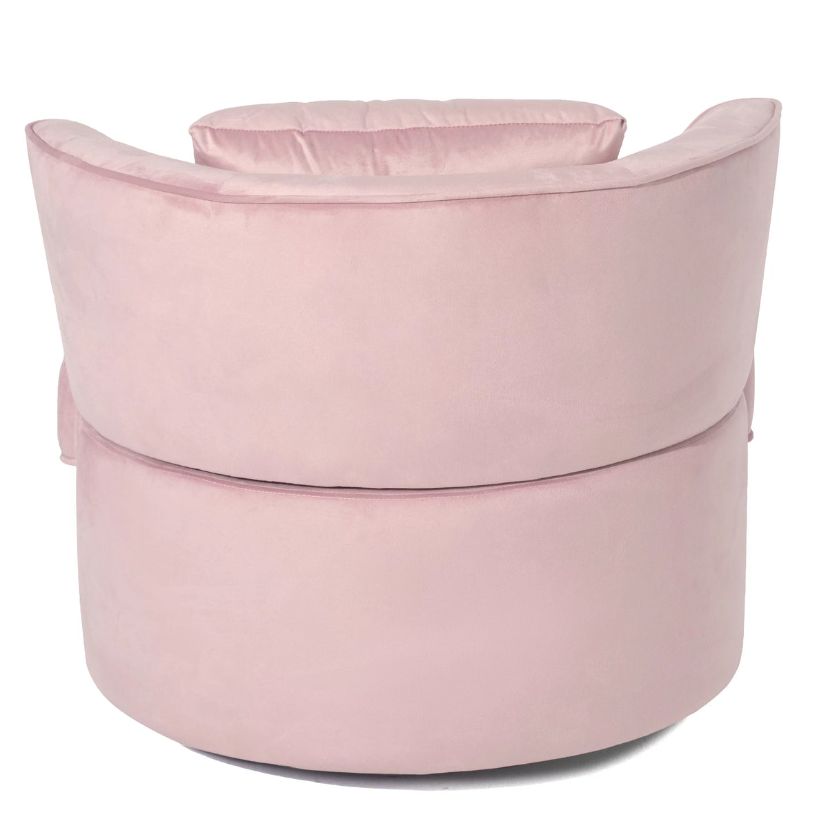 Pink Velvet Swivel Barrel Chair with 1 Pillow S491566