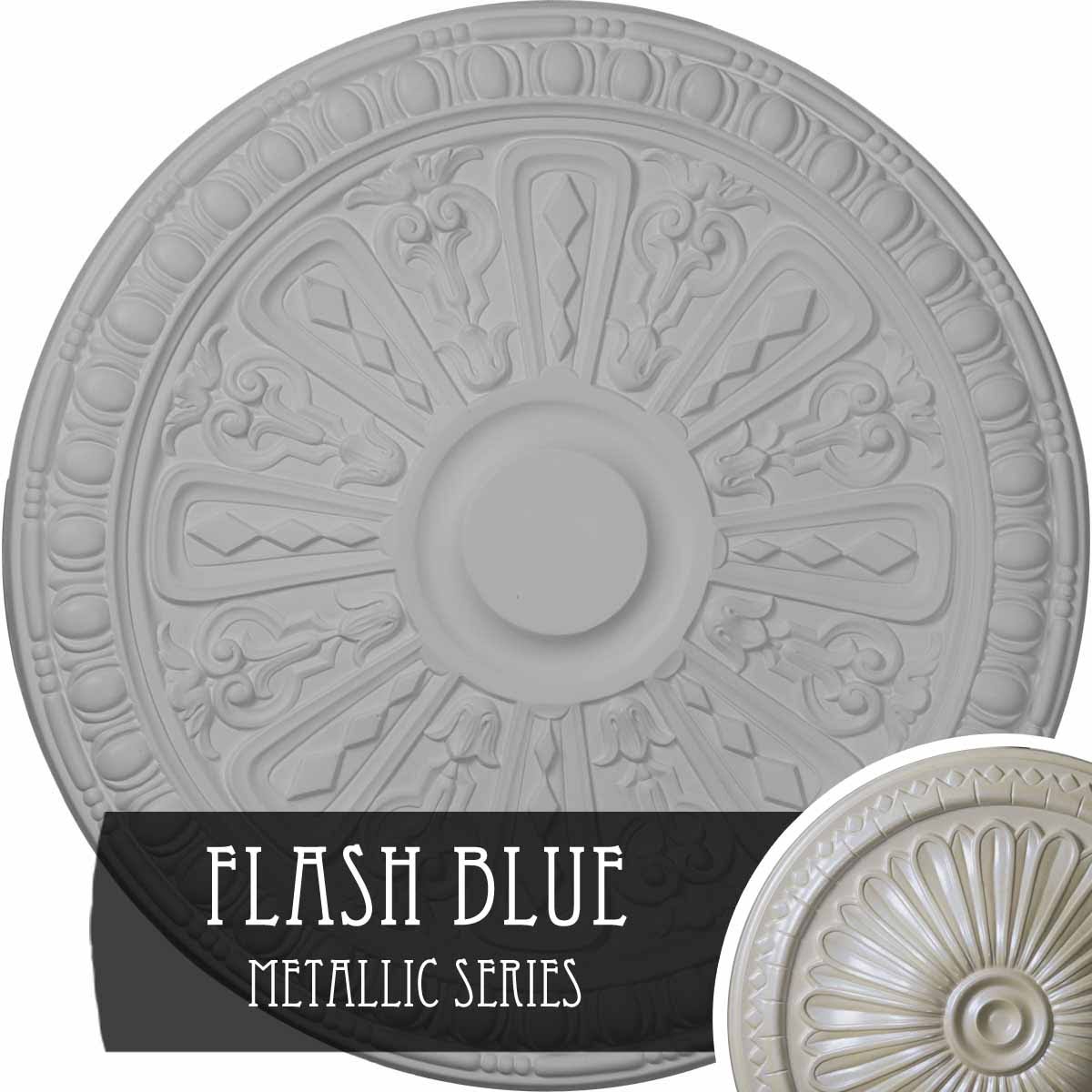 18x22OD x 1 1/4x22P Hand-Painted Ceiling Medallion B989