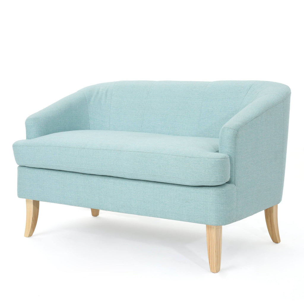 Dark Grey Fabric Loveseat V462792
