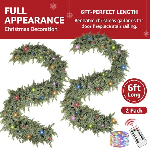 9ft Prelit Faux Pine Garland with Lights N1978