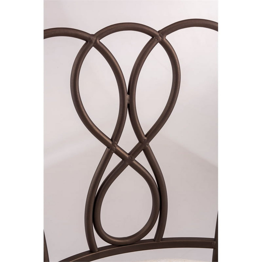 Bronze Cream Fabric Vanity Stool O466958