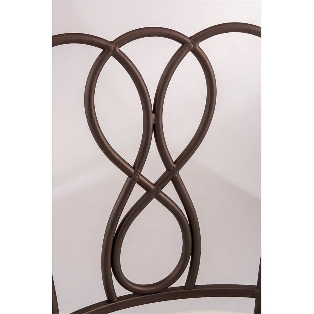 Bronze Cream Fabric Vanity Stool O466958