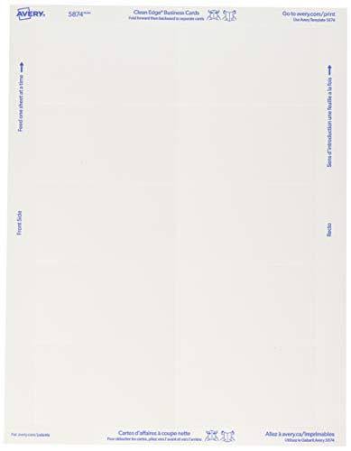 White Clean Edge Laser Business Cards - 2000 pack O64480