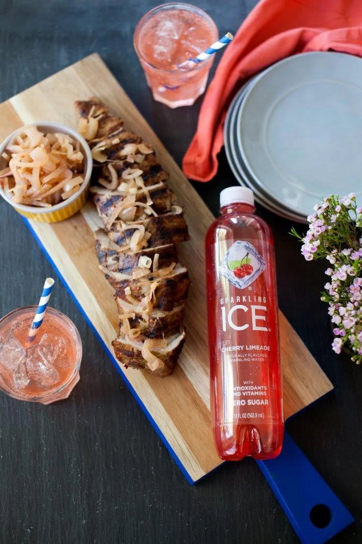 Cherry Limeade Sparkling Water 17 Fl Oz, Pack of 12 M844533