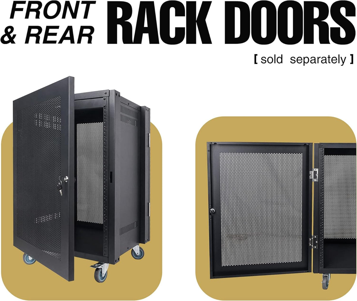 8U Steel Rack with Locking Casters D97970