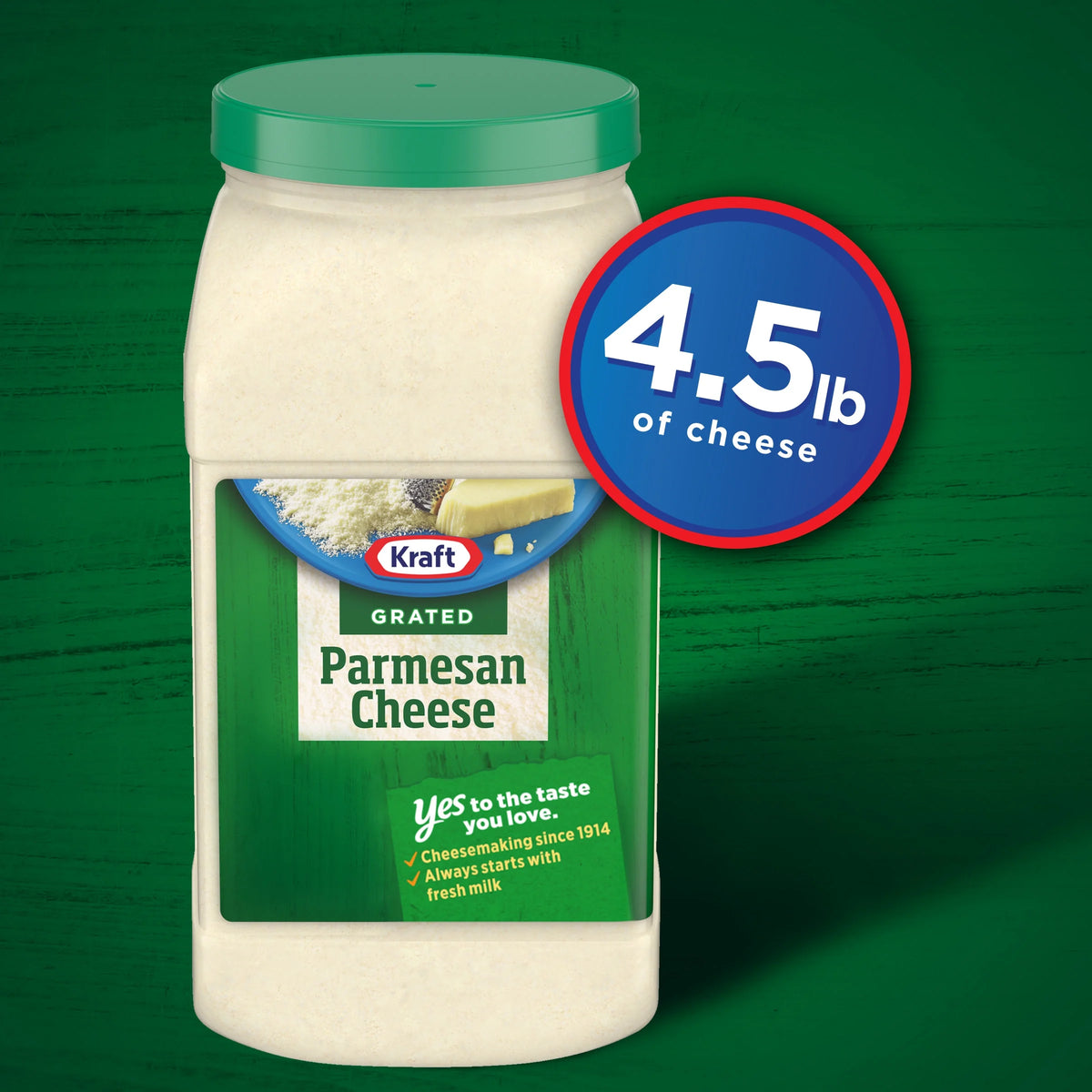 4.5 lb Parmesan Grated Cheese B641115