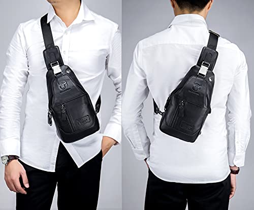 Genuine Leather Sling Crossbody Bag P93219