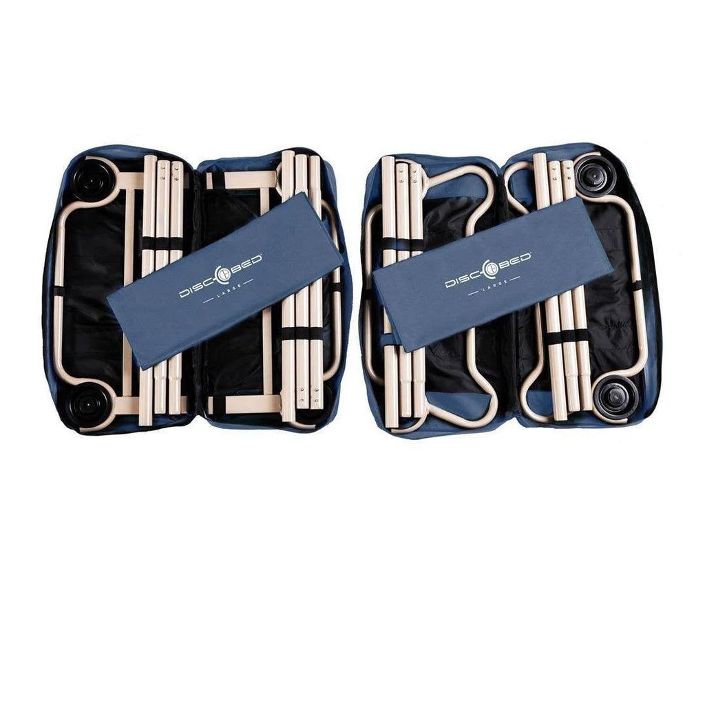 Navy Blue 2 Pack Double Cot with Organizers K930804