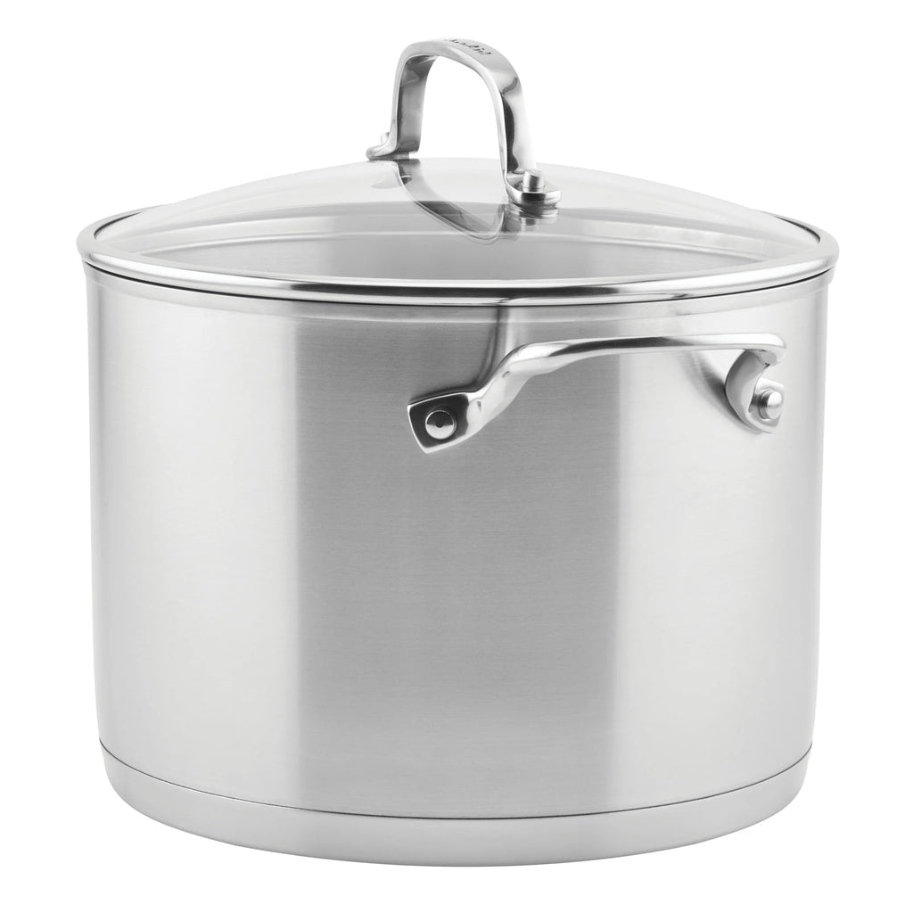 3-Ply Stainless Steel Induction Stockpot with Lid, 8 Quart D31374