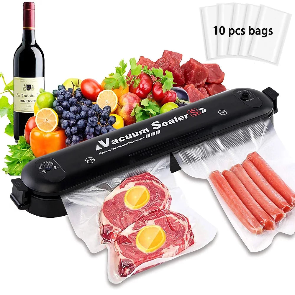 Automatic Mini Food Vacuum Sealer Machine with 10 Bags Y296