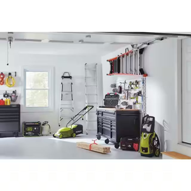 Heavy Duty 18-Drawer Mobile Workbench Cabinet with Hardwood Top in Matte Black D7448