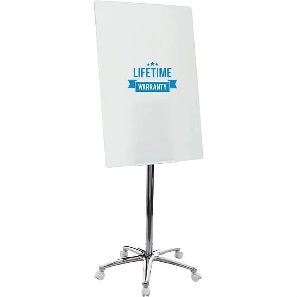 Mobile Glass Whiteboard 26" W x 38.5" H P779460