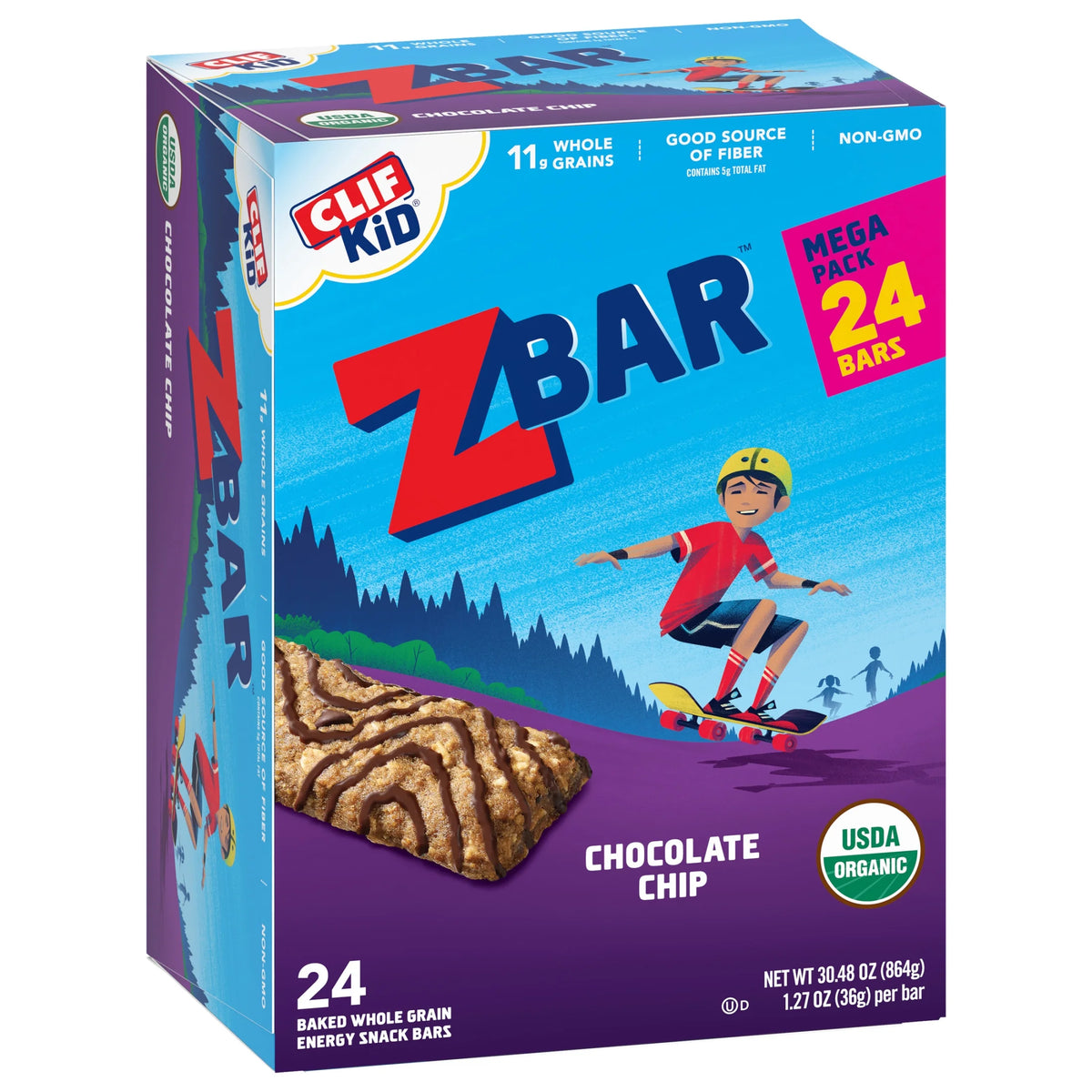 Chocolate Chip Soft Baked Whole Grain Snack Bars 1.27 oz 24 Pack R3721