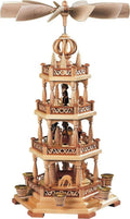 Natural 3-tier Christmas Pyramid, Height 58 cm Z739