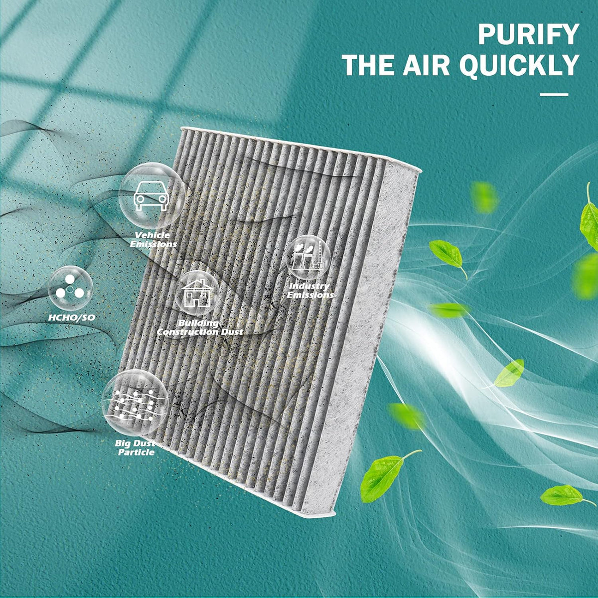 Cabin Air Filter with Activated Carbon Pack of 2 U349