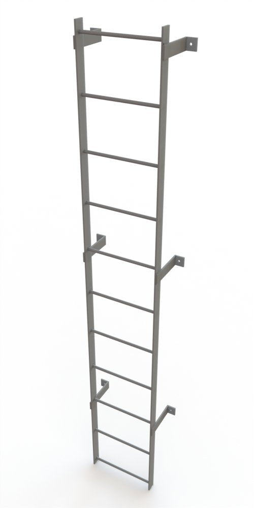 Safety Yellow 8-Rung Fixed Steel Ladder Z12211