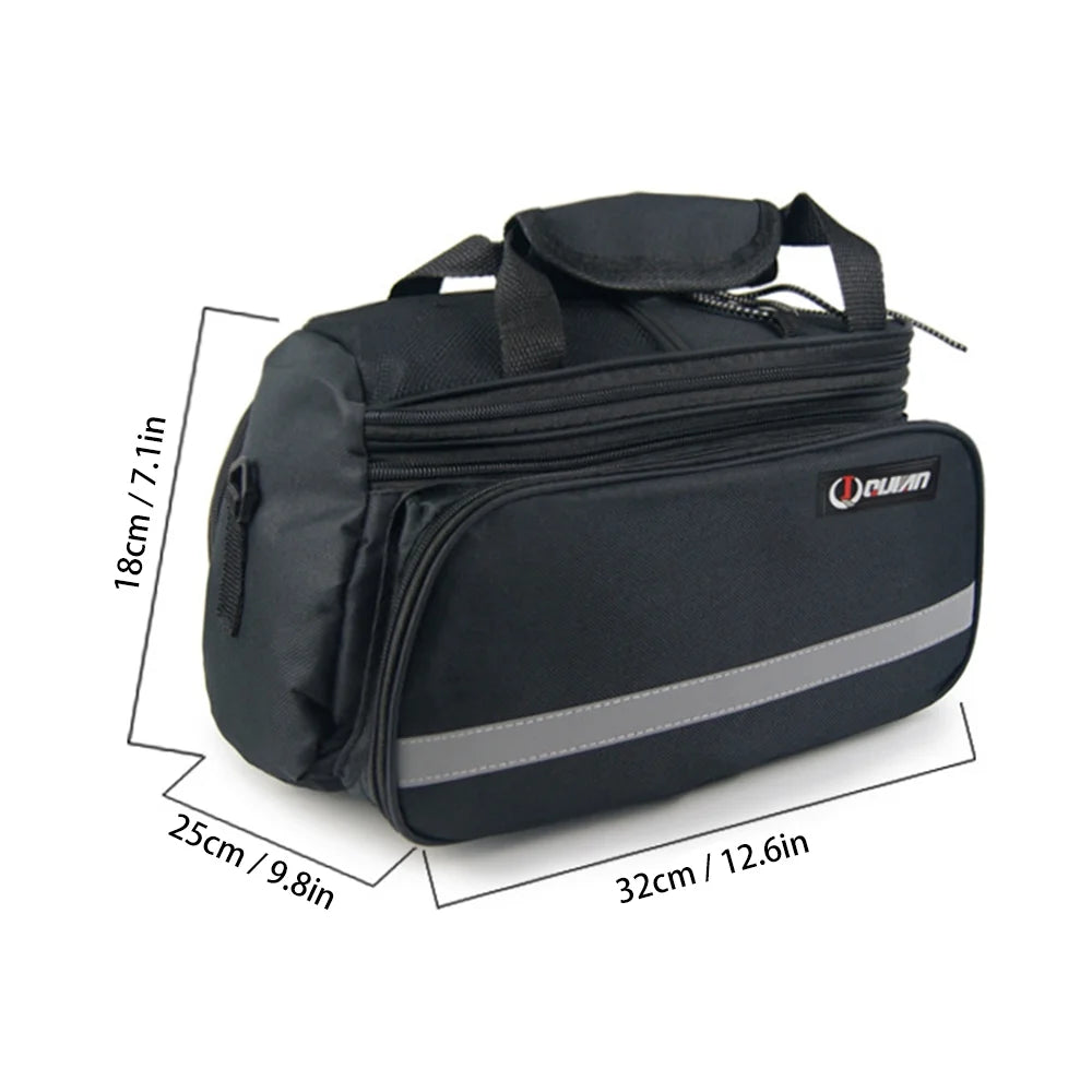 Rear Seat Bag Expandable MTB Bike Rack Bag with Rain Cover A11806