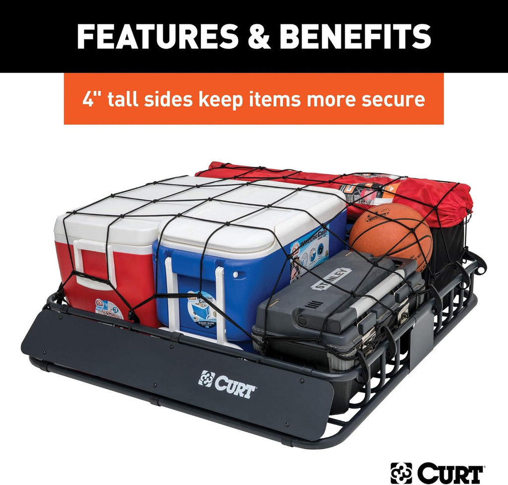 Black Steel Roof Rack Cargo Carrier C674928
