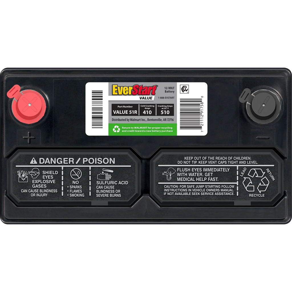 Lead Acid Automotive Battery Group Size 51R 12 Volt 410 CCA H614