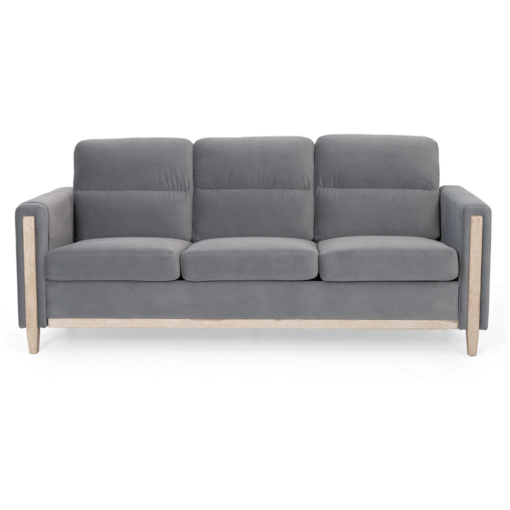 Solid Wood Three-Seater Sofa Couch N109