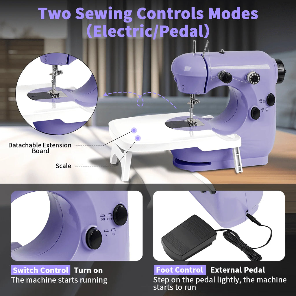Mini Dual Speed Portable Sewing Machine with Extension Table N36142