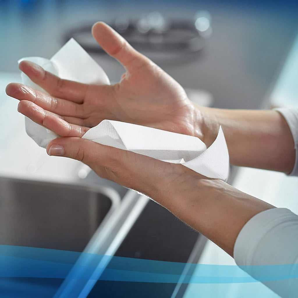 White Hard Roll Paper Towels, 6 Rolls S517