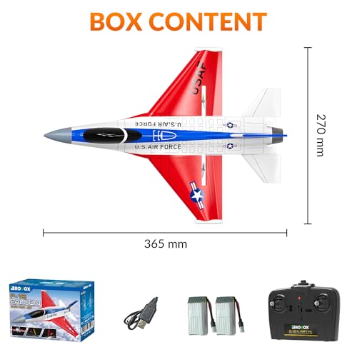 F16 Falcon Fighter Jet RC Plane with LED Lights, 2 Channel, 2 Batteries B30143