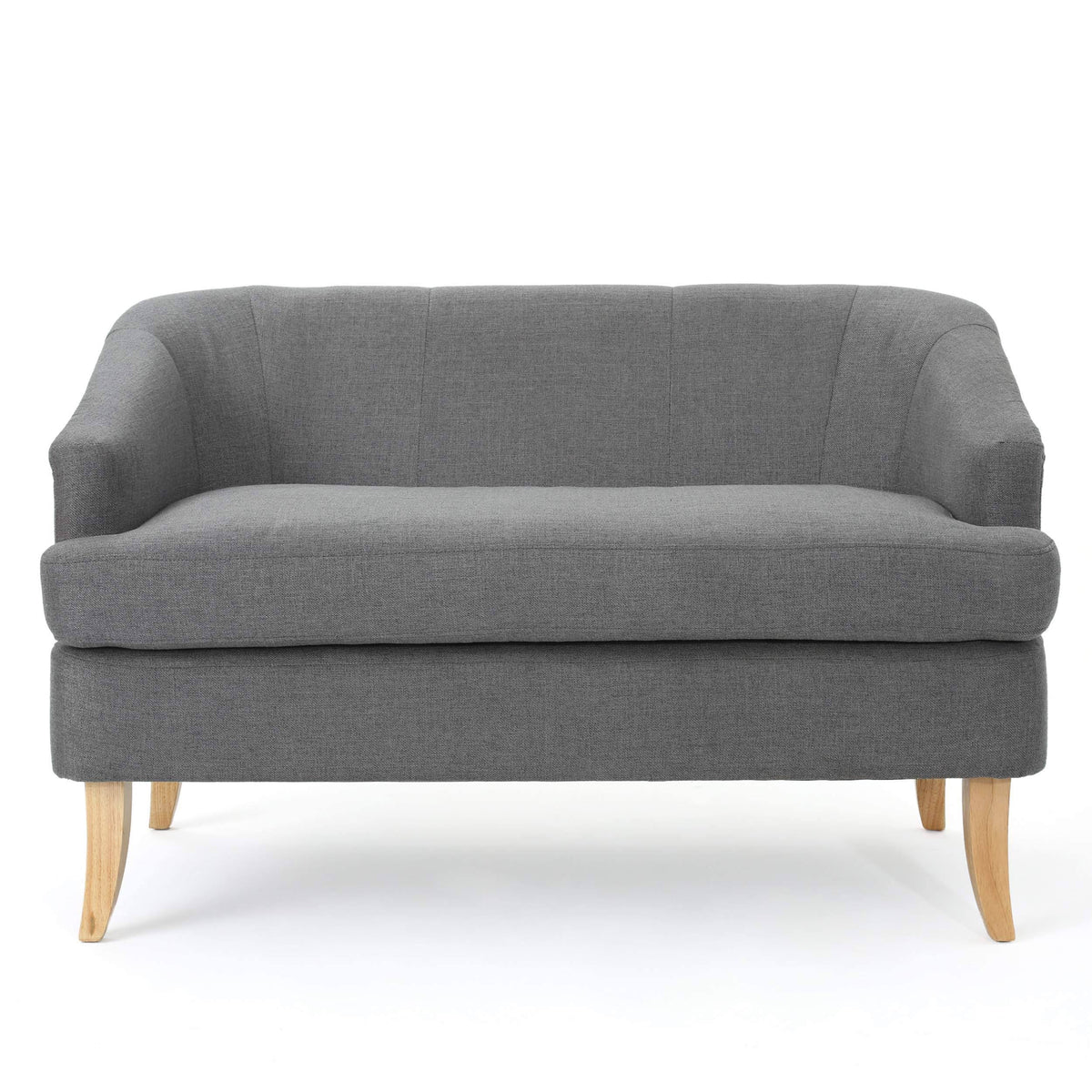 Dark Grey Fabric Loveseat V462792