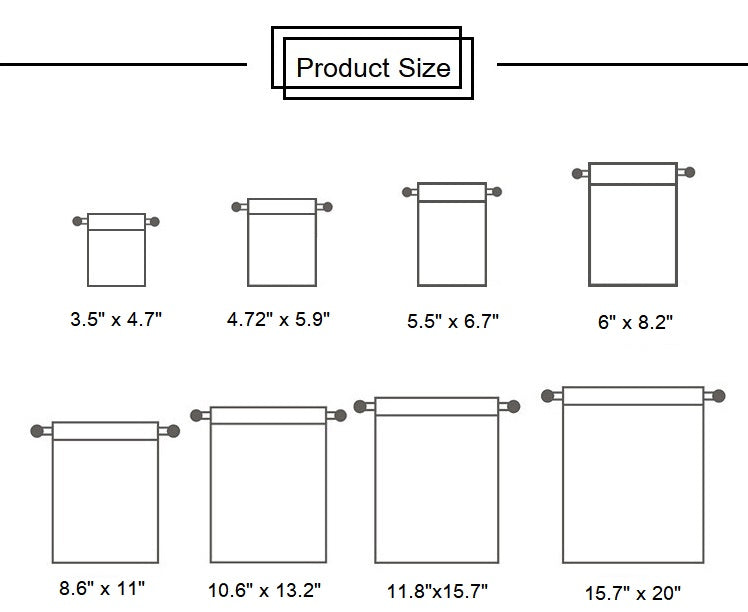 10 Pcs Cotton Drawstring Muslin Bags Off White 6" x 8.2" P87351