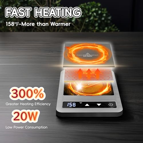 Coffee Mug Warmer & Mug Set, 14oz Heated Cup with Temperature Control and Auto Shut Off Y59956