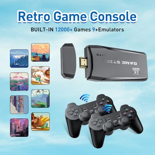 12,000+ Classic Games Retro Game Console with 2 Wireless Controllers S77317