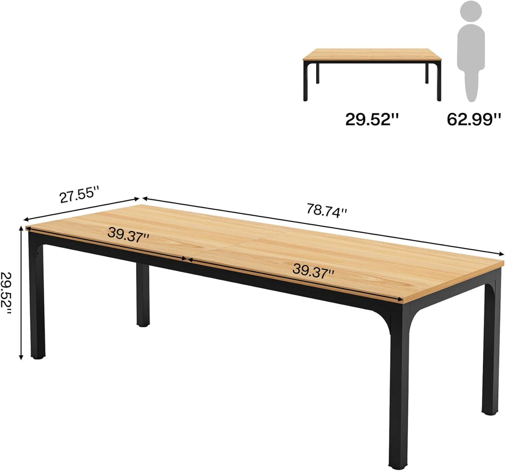 78.7 inches Extra Long Double Office Writing Desk with Adjustable Foot Pads Y929