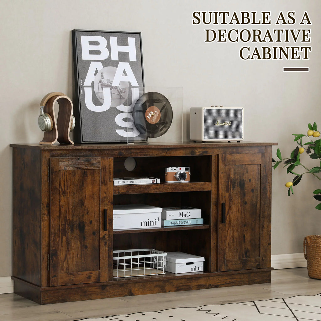 Mid-Century Fireplace TV Stand for 49 Inch TV S378