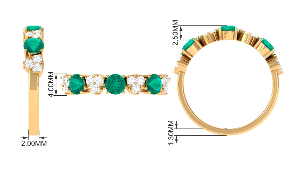 14K Yellow Gold Emerald Ring C314344