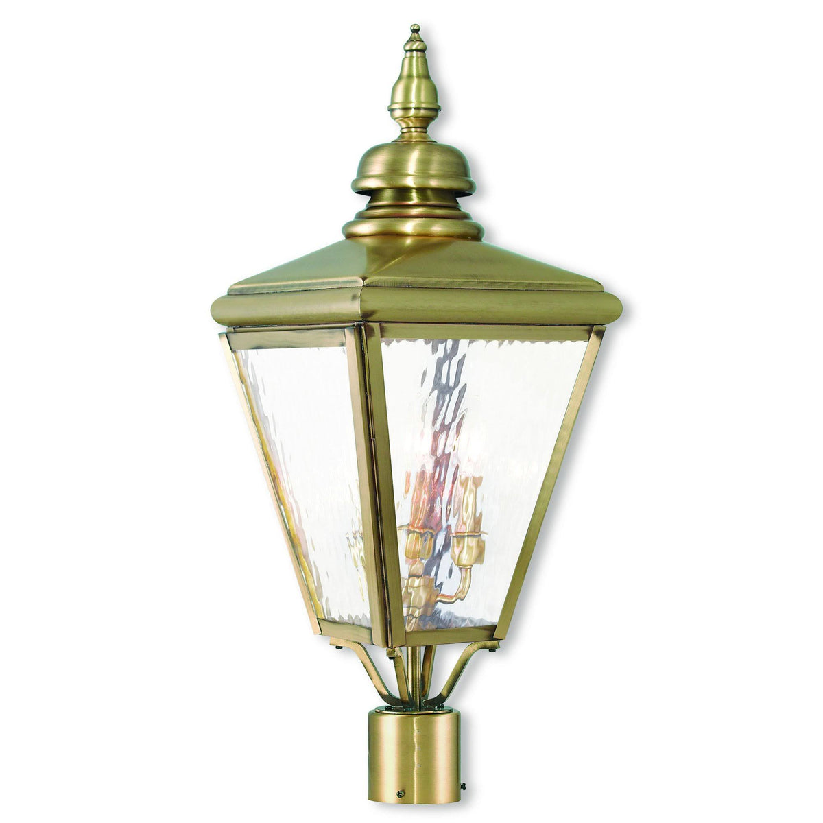 Antique Brass Post-Top Lantern D365862