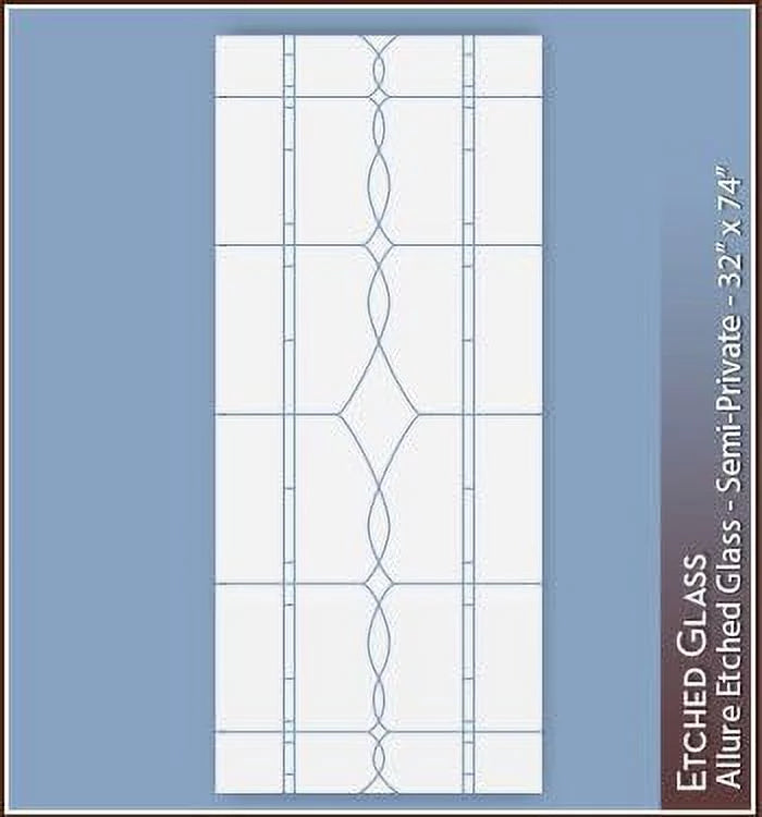 Etched Glass Semi-Private Window Film 32" W X 74" H N687