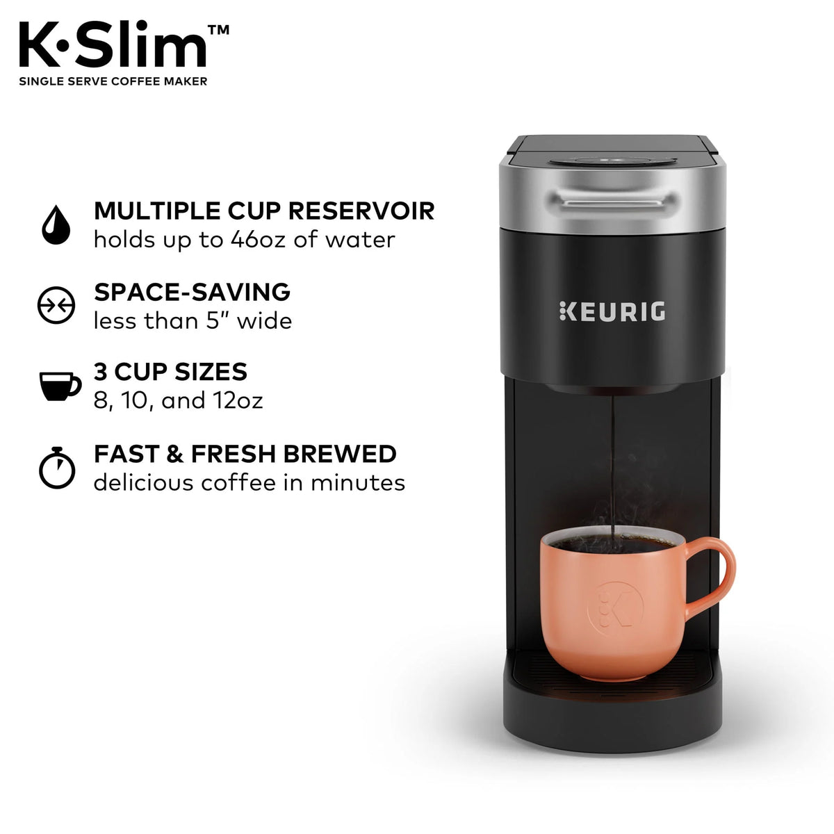 Black Single Serve K-Cup Pod Coffee Maker E72860