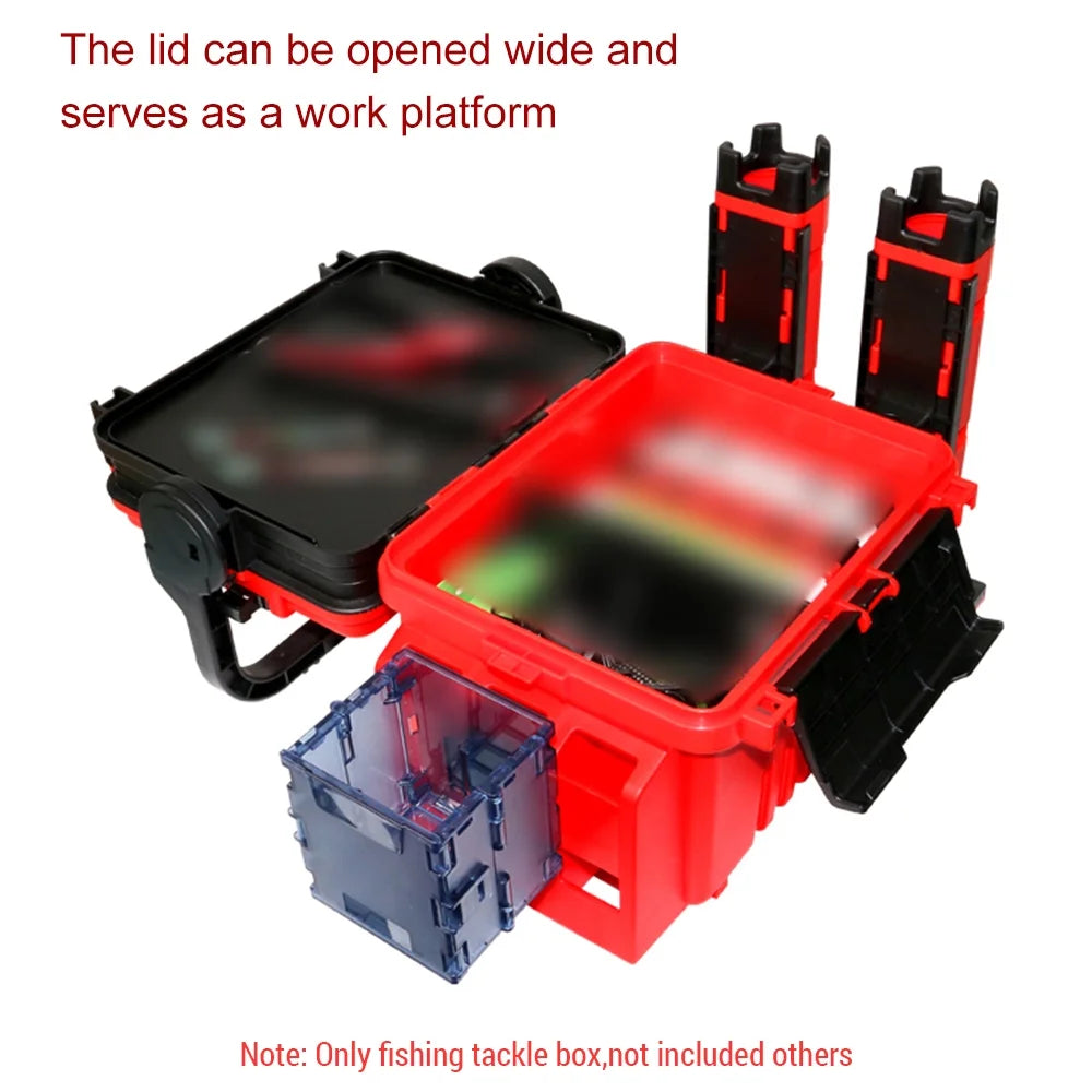 Travel Fishing Tackle Box Gear Lures Hook Tools Case U29914