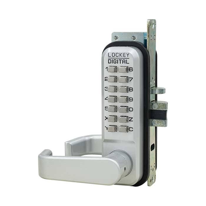 Mechanical Keyless Narrow Stile Lever Handle Lock with Passage Function and Double Sided Combination Q225