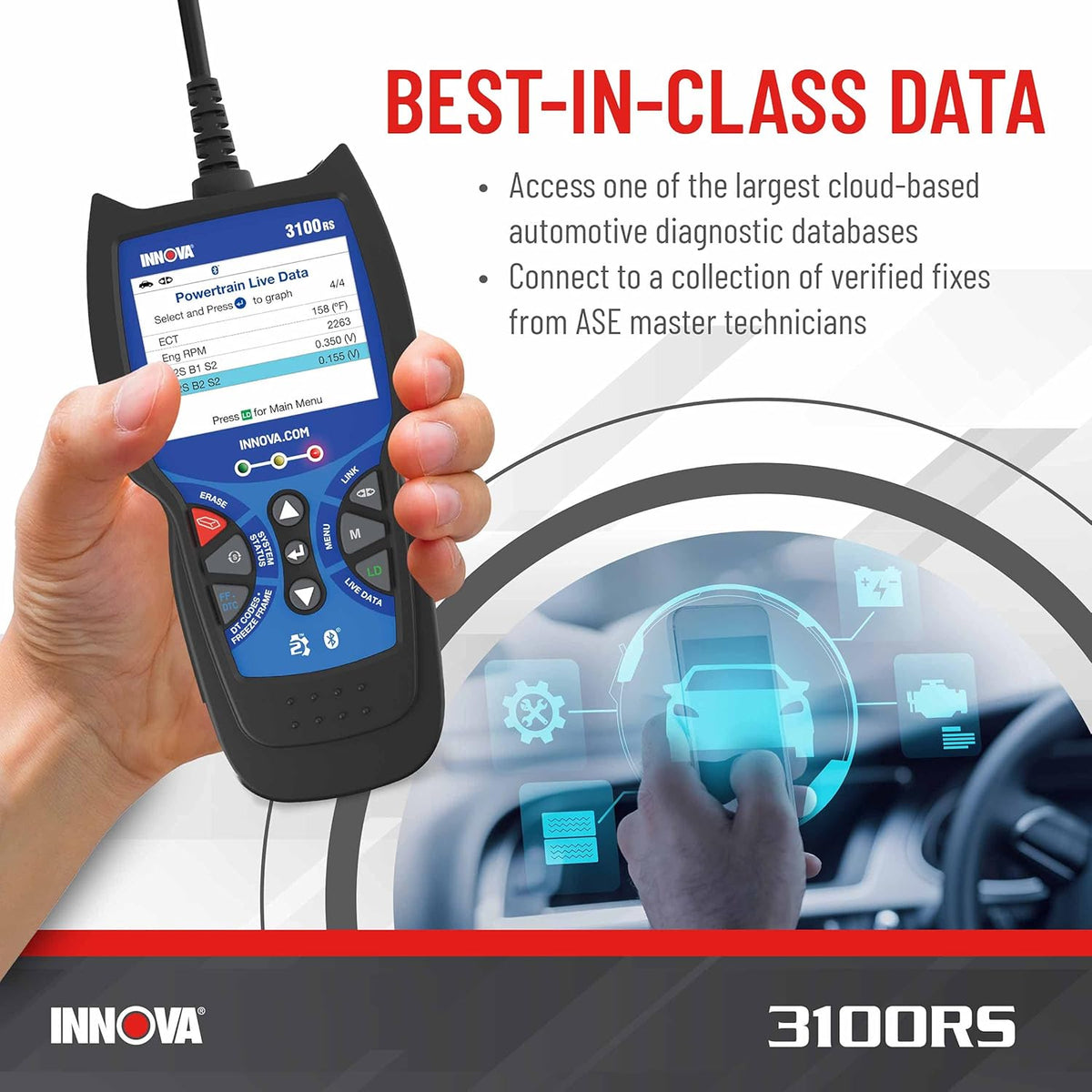 OBD2 Scanner with ABS SRS Code Reader N319640