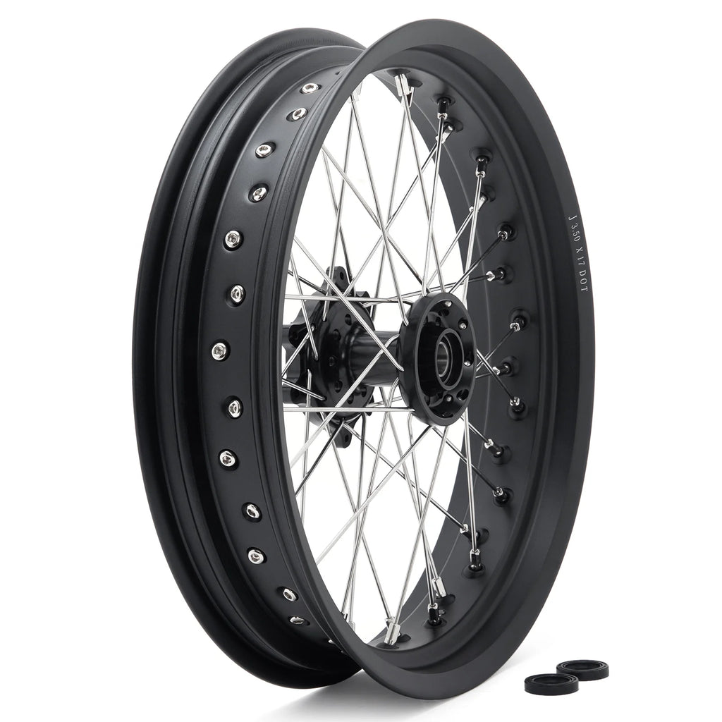 17"x 3.5/4.25 Supermoto Wheels Rim Hubs for Electric Motocycle B4477