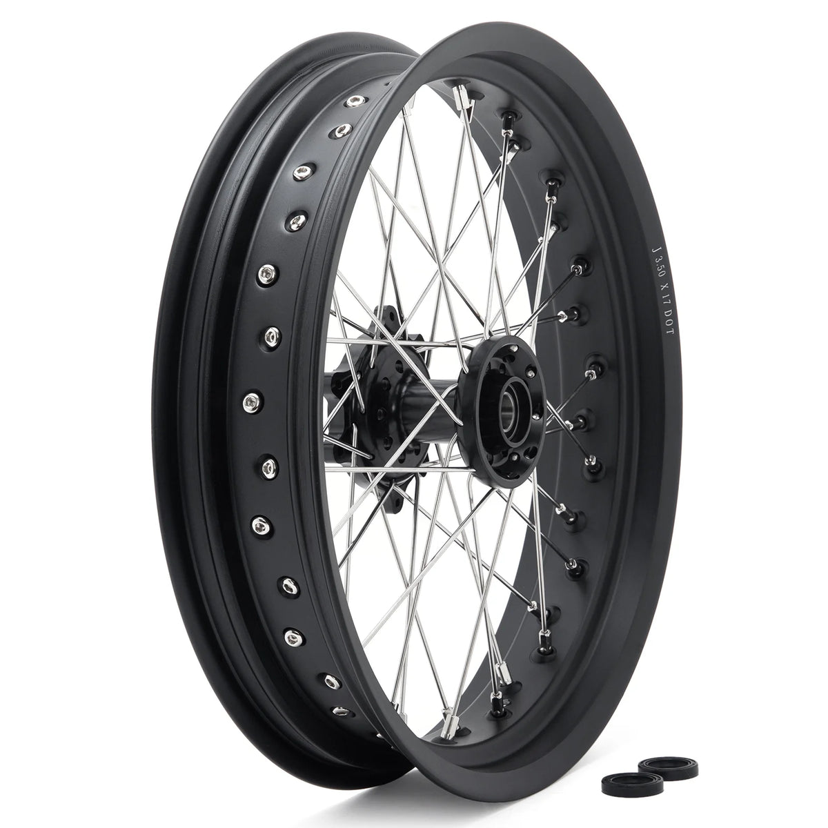 17"x 3.5/4.25 Supermoto Wheels Rim Hubs for Electric Motocycle B4477